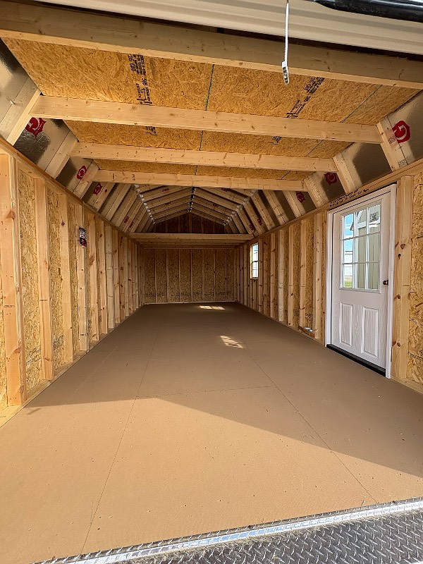 12x24 Lofted Barn Garage at Cajun Buildings and Carports