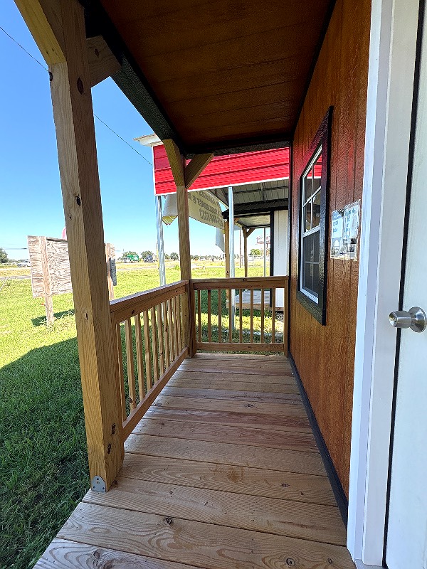 12x24 Cabin at Cajun Buildings and Carports