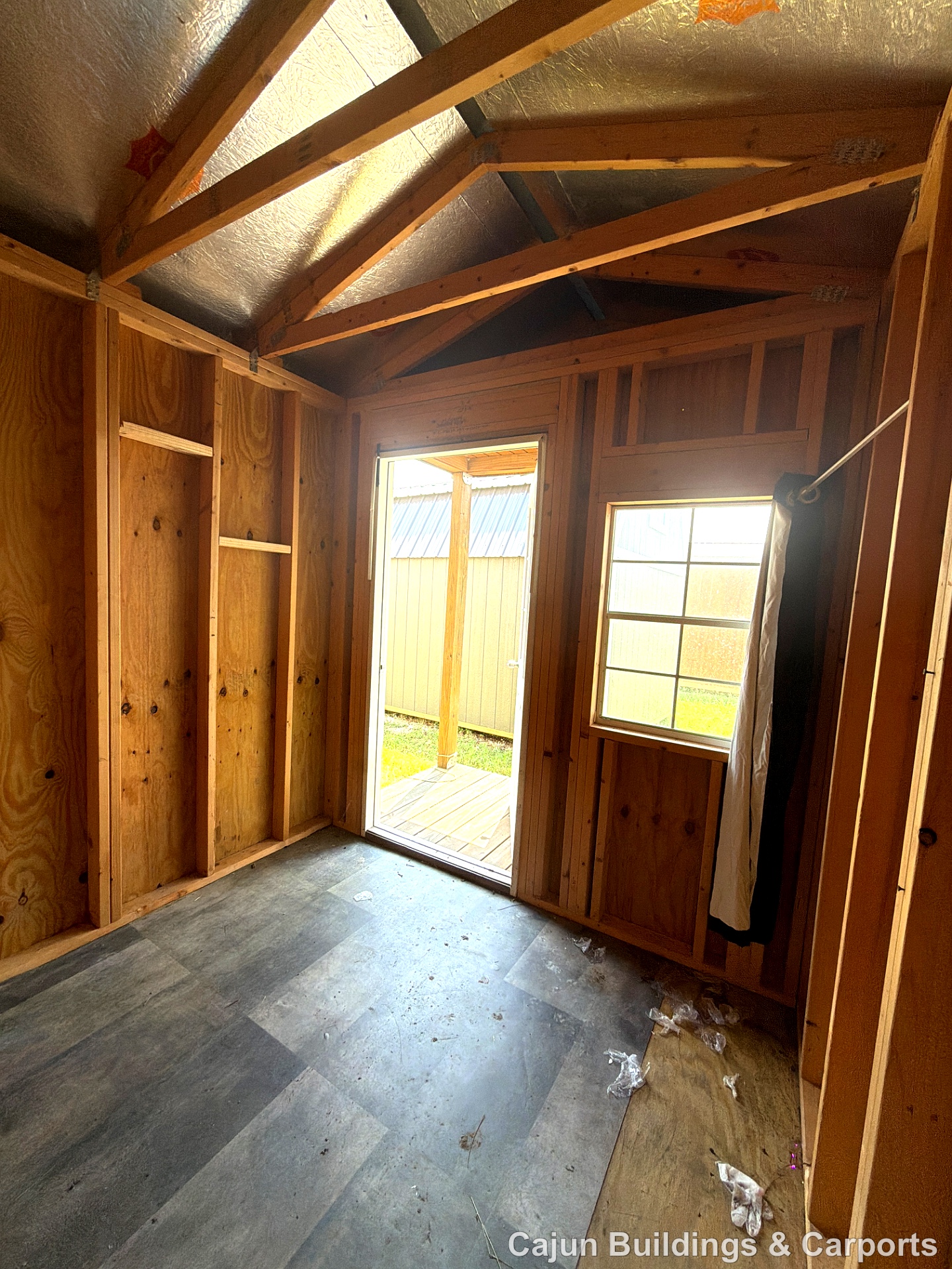 8x12 Cabin at Cajun Buildings and Carports