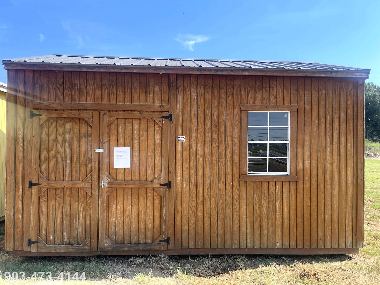 10x16 Garden Shed at Tyler Lot- ETX Steel Tyler