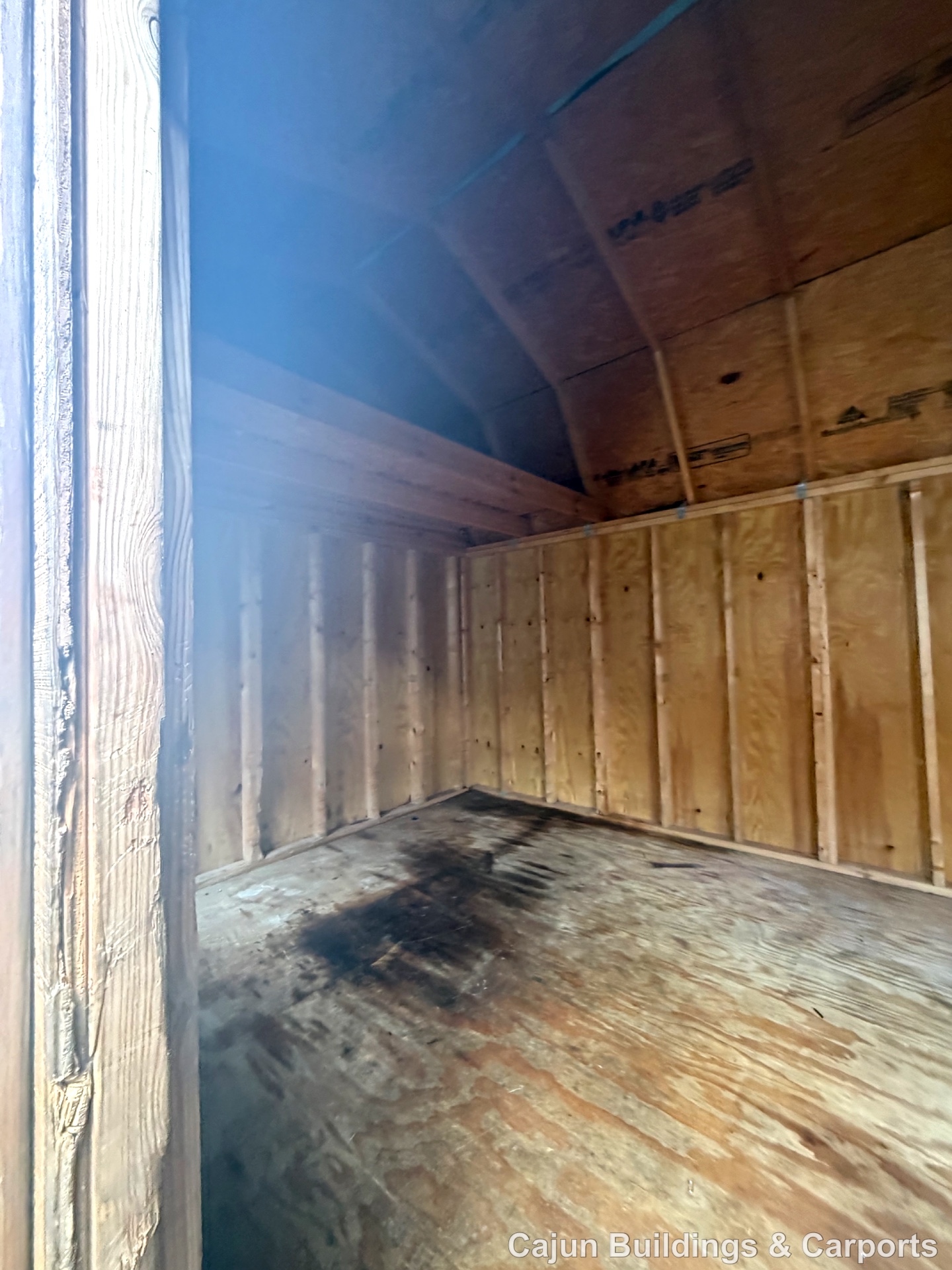 10x16 Side Lofted Barn at Cajun Buildings and Carports