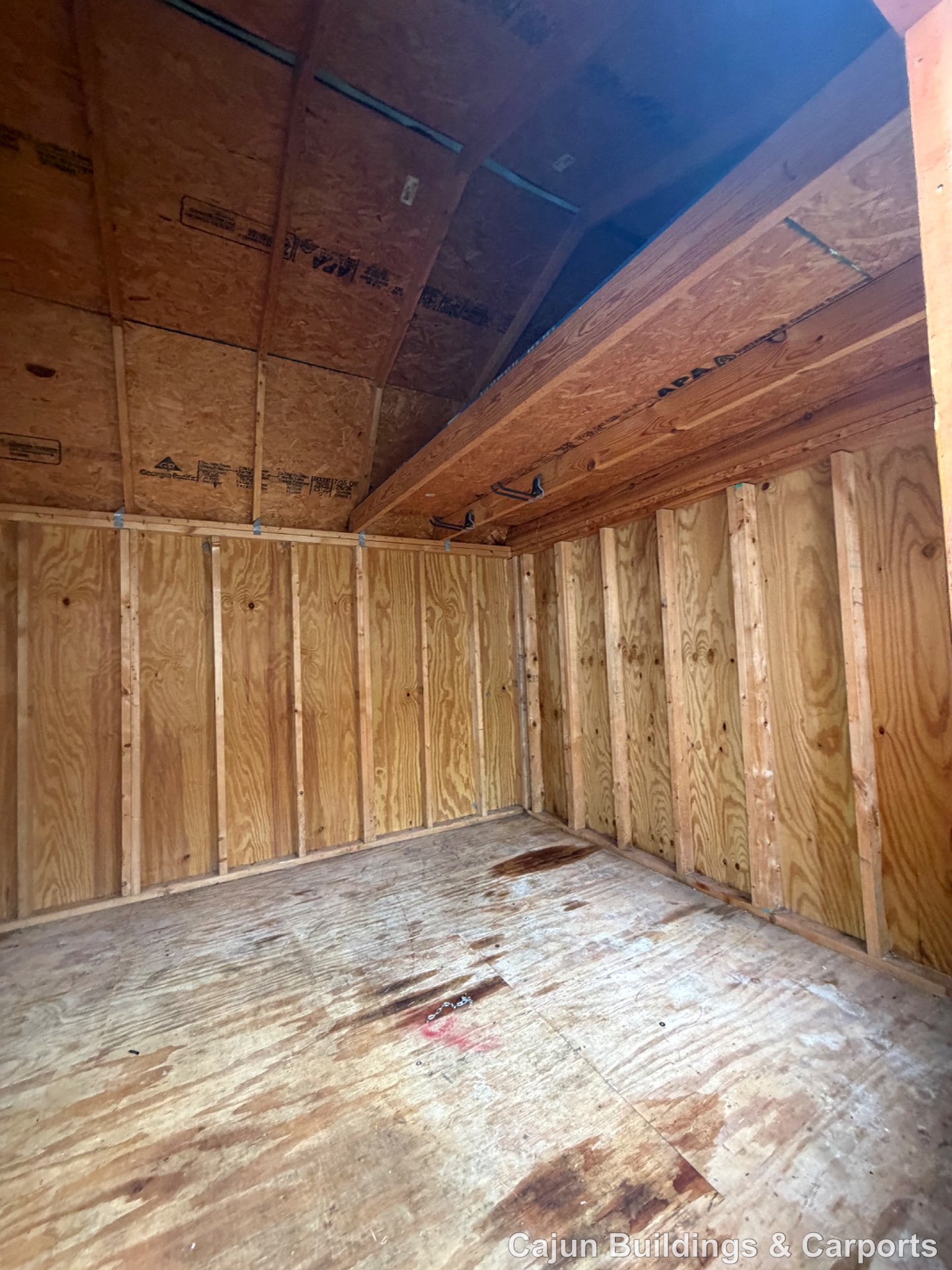 10x16 Side Lofted Barn at Cajun Buildings and Carports