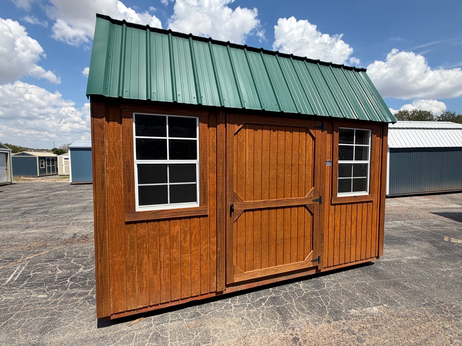 8x12 Side Lofted Barn at Tyler Lot- ETX Steel Tyler