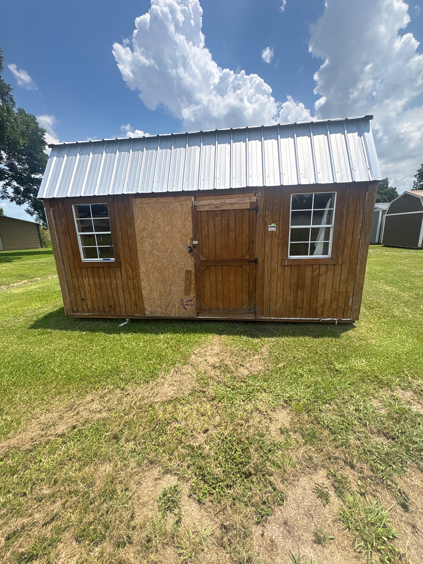 10x16 Side Lofted Barn at Cajun Buildings and Carports