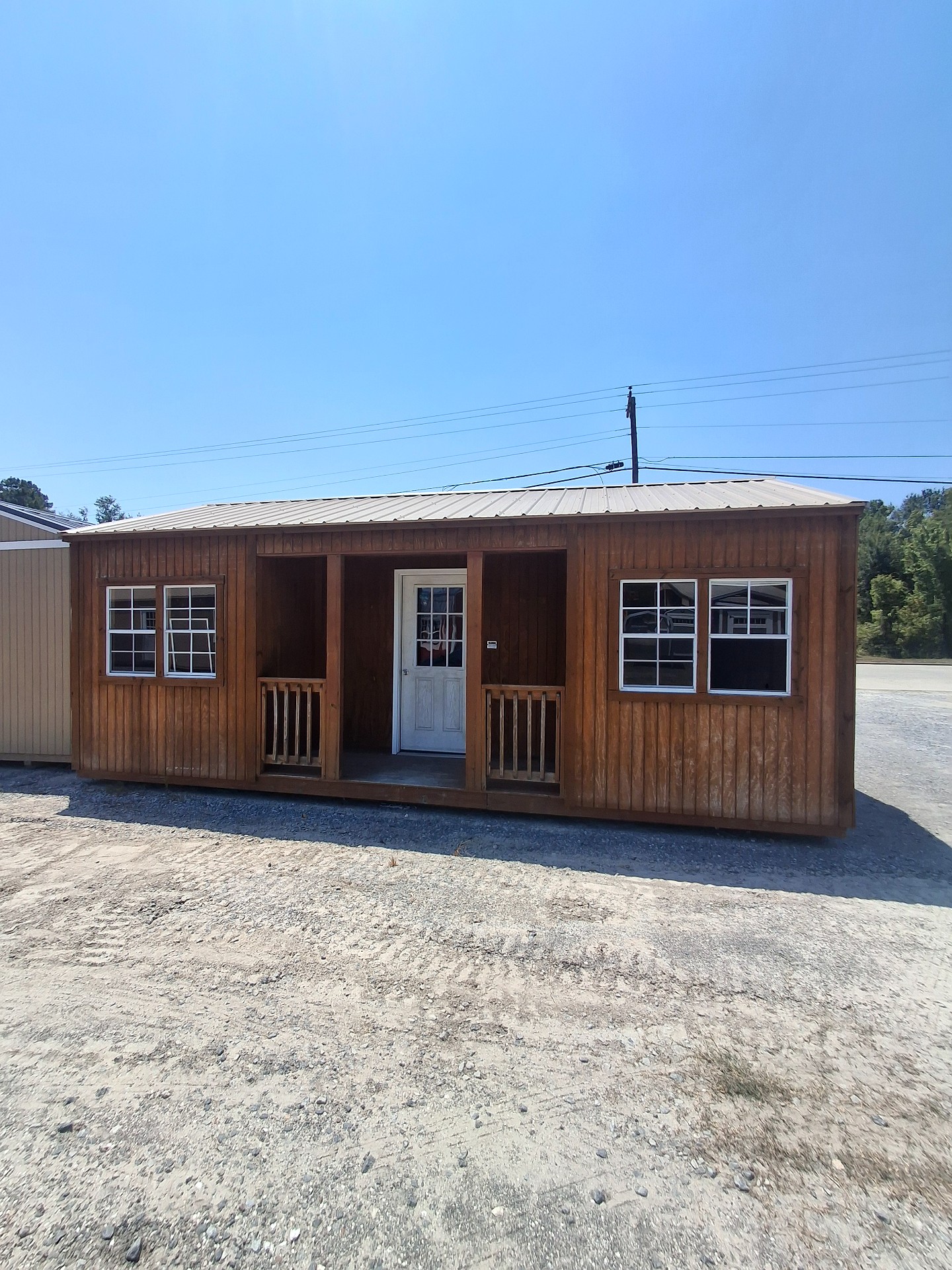 16x24 Side Porch Cabin at Kirbyville Lot - Essex Bros