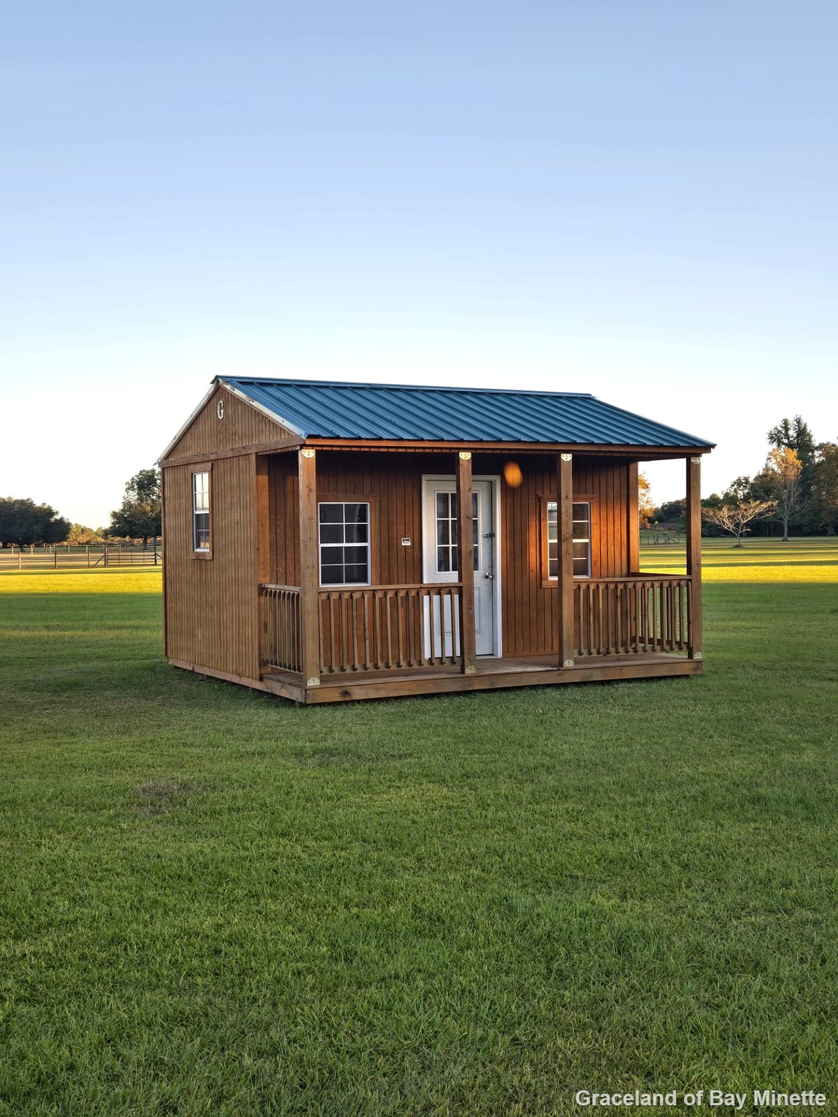 16x16 Side Porch Cabin at Graceland of Bay Minette