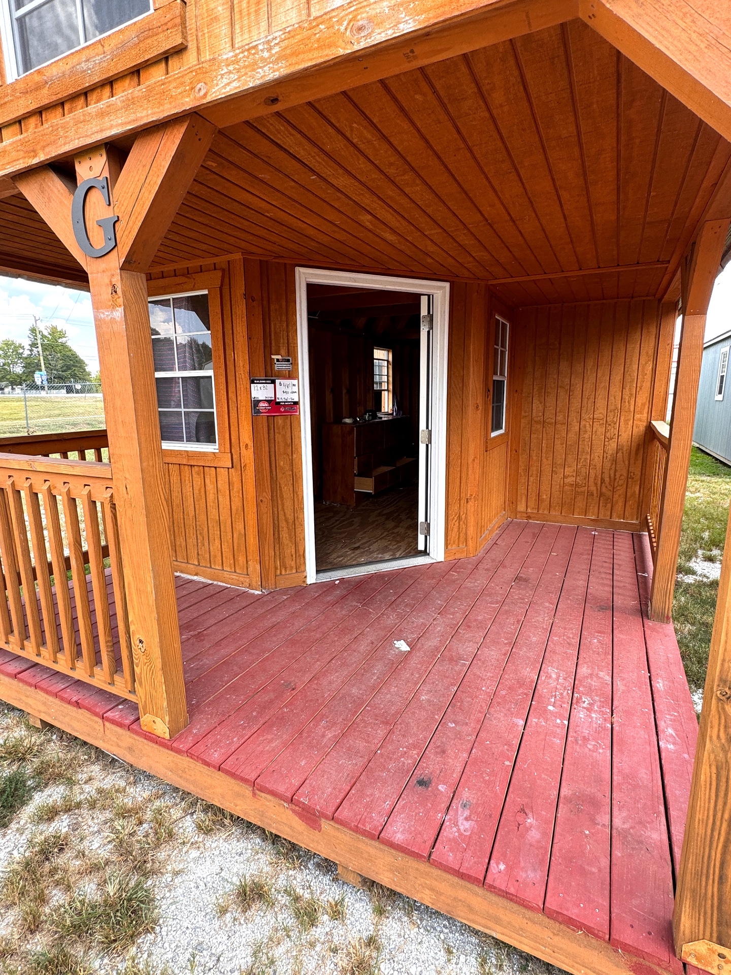 12x32 Wrap Around Porch Lofted Barn Cabin at Graceland of Cumming