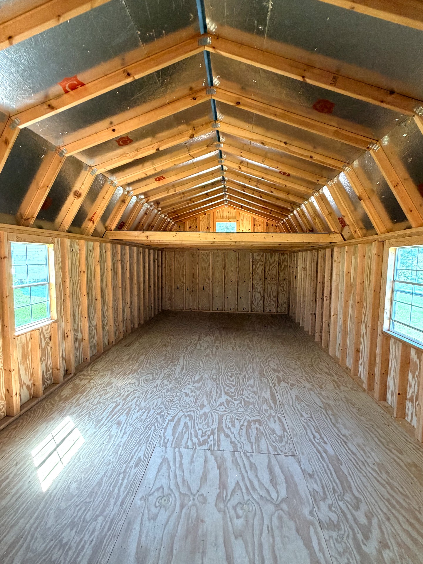 14x40 Wrap Around Porch Lofted Barn Cabin at Graceland of Cumming