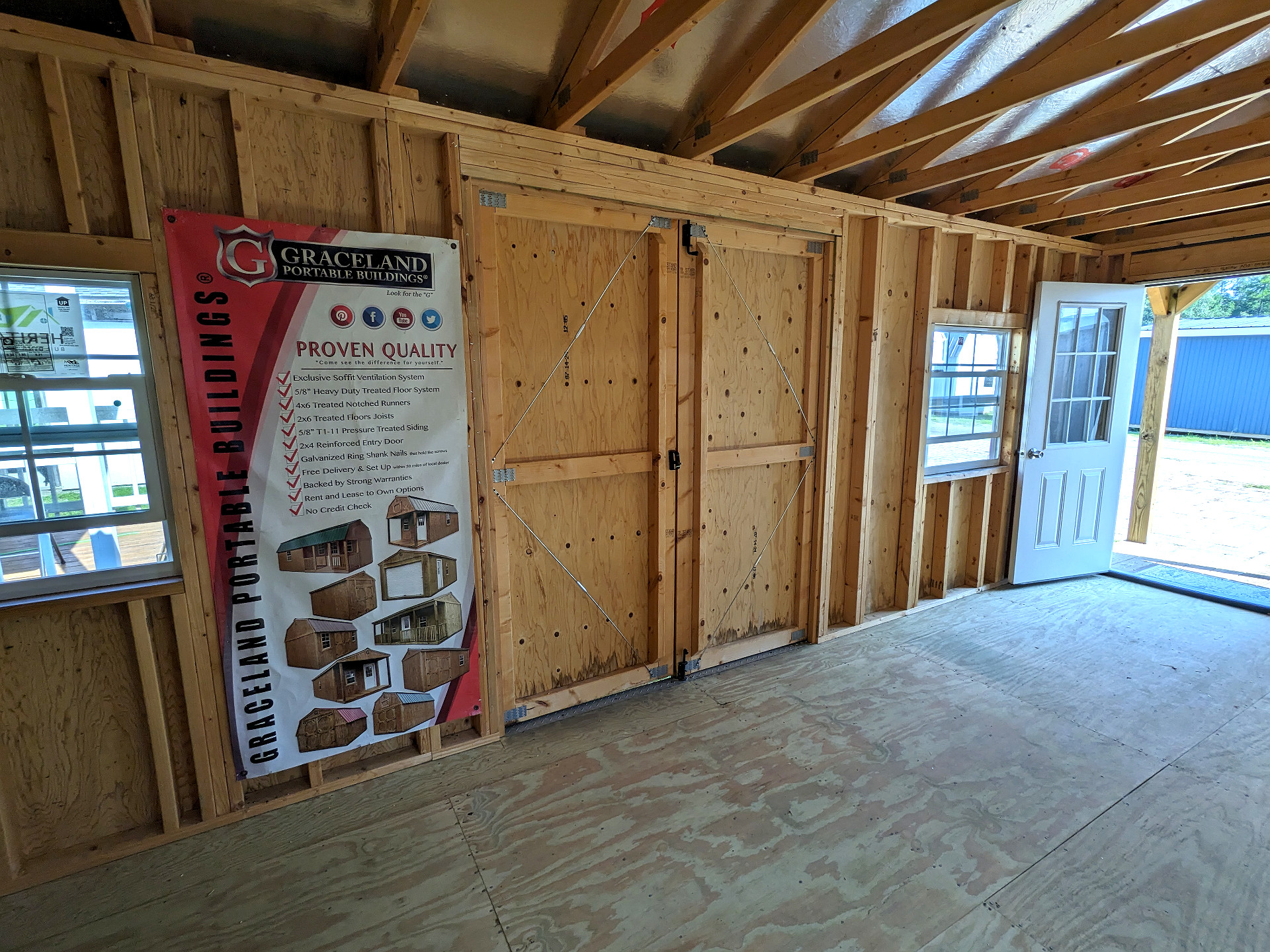 14x32 Cabin at Graceland Storage Sheds and Buildings of Kingsland