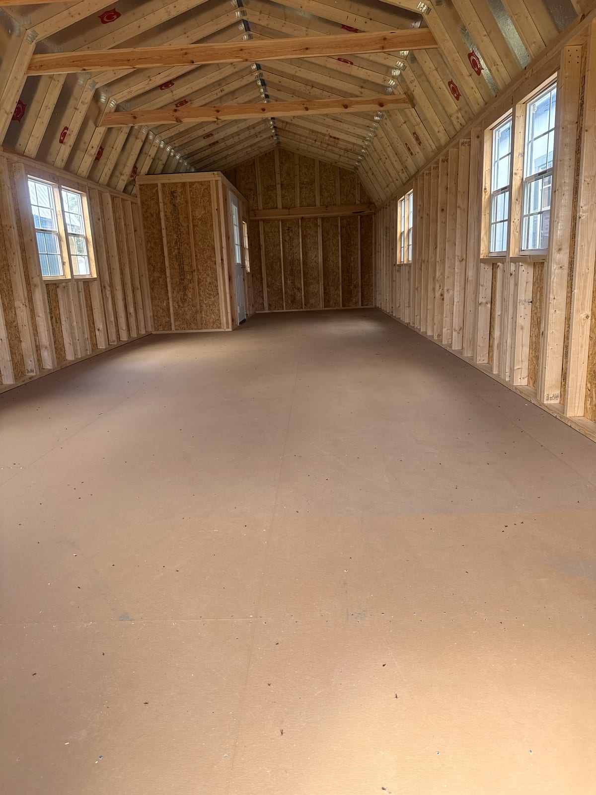 14x40 Corner Porch Lofted Barn Cabin at Willis Buildings