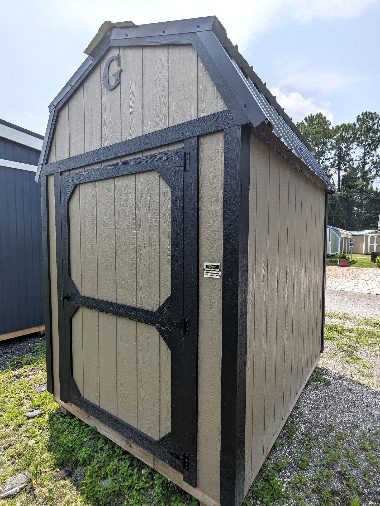 6x8 Lofted Barn at Graceland Storage Sheds and Buildings of Kingsland