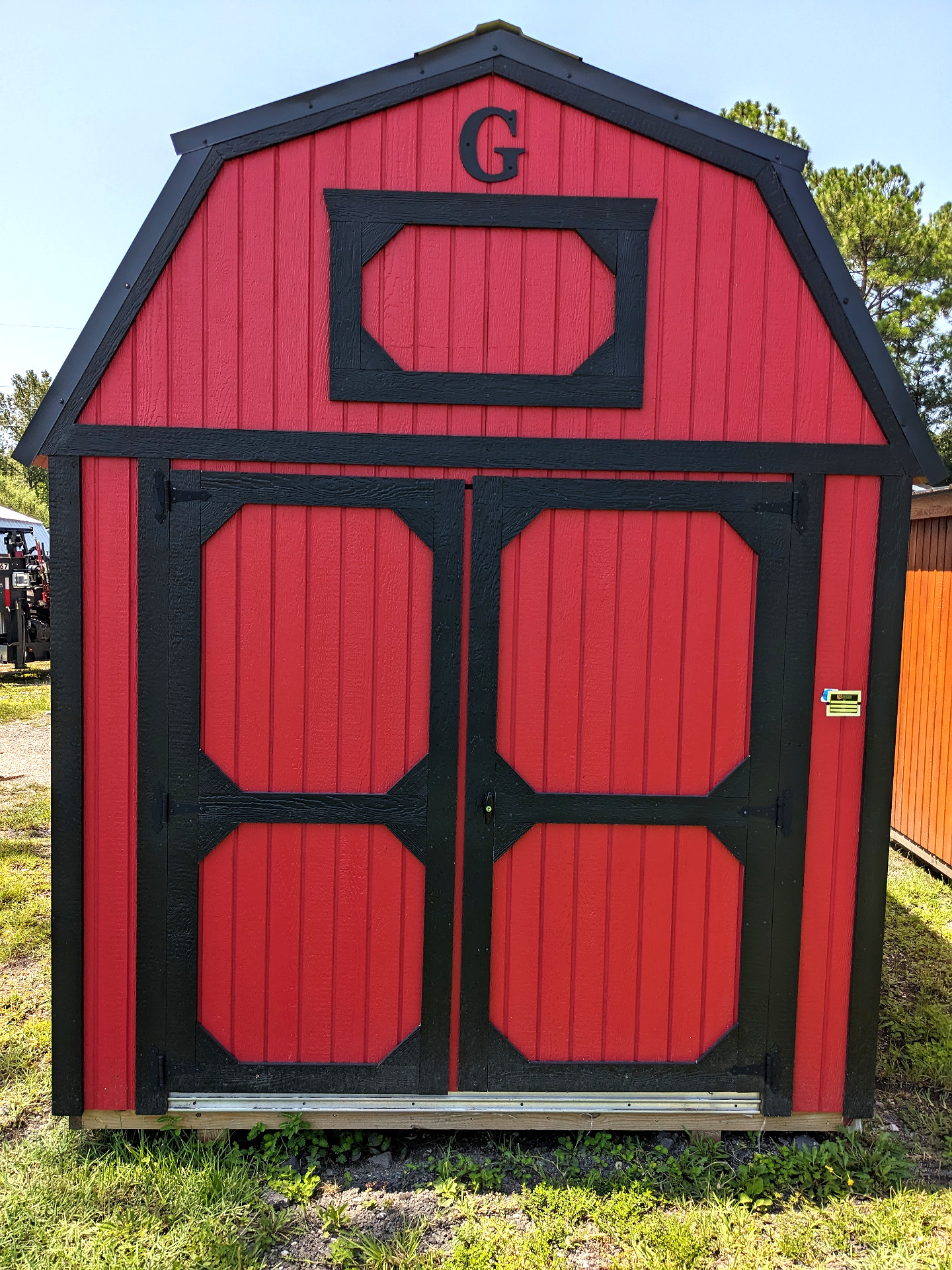 8x12 Lofted Barn at Graceland Storage Sheds and Buildings of Kingsland