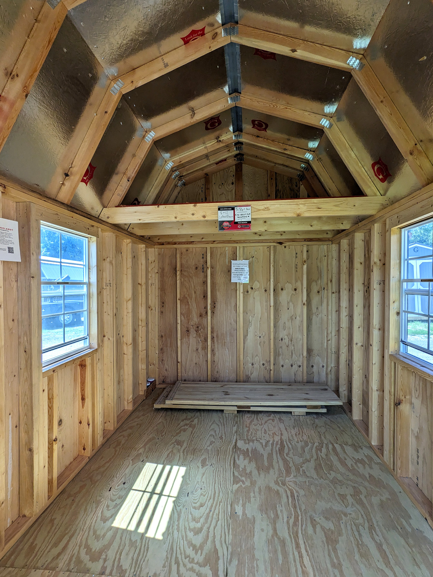 8x12 Lofted Barn at Graceland Storage Sheds and Buildings of Kingsland