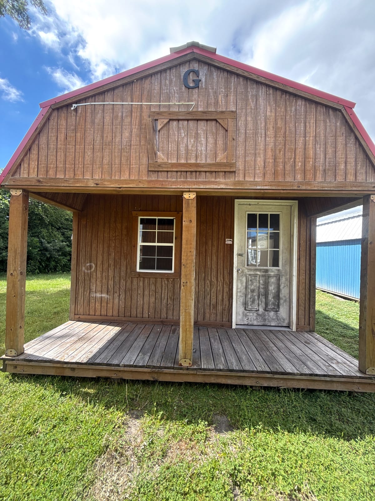 14x28 Lofted Barn Cabin at Moultrie Lot- Willis Buildings
