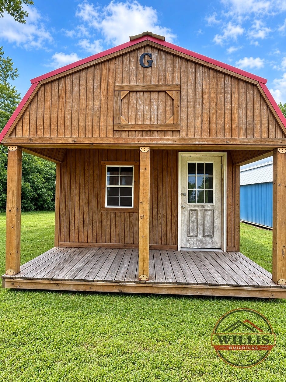 14x28 Lofted Barn Cabin at Willis Buildings