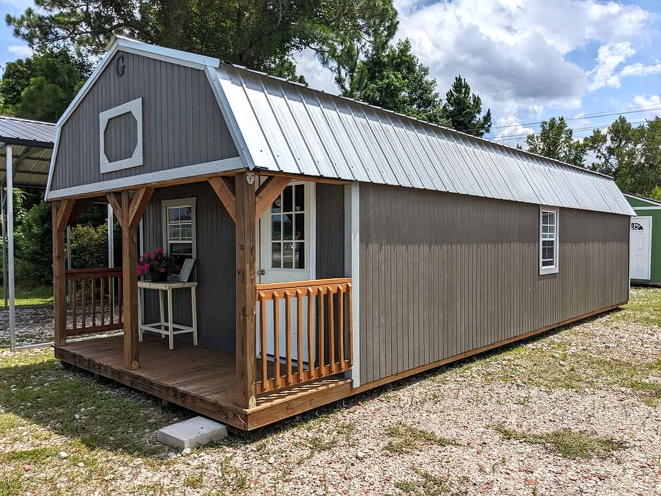 14x36 Lofted Barn Cabin at Graceland Storage Sheds and Buildings of Kingsland