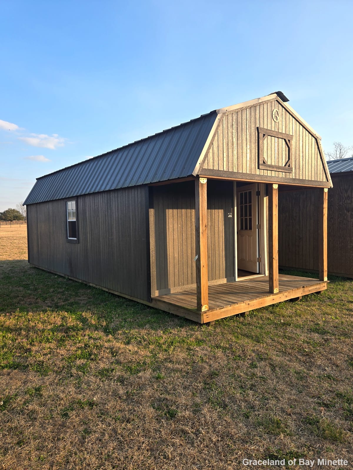 12x28 Lofted Barn Cabin at Graceland of Bay Minette