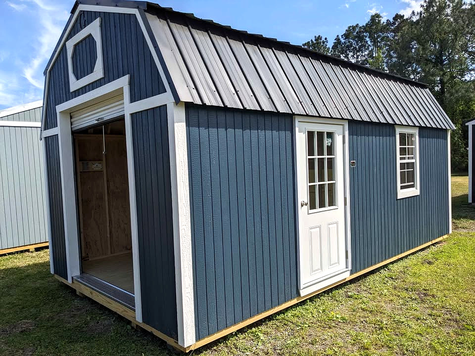 12x20 Lofted Barn Garage at Graceland Storage Sheds and Buildings of Kingsland