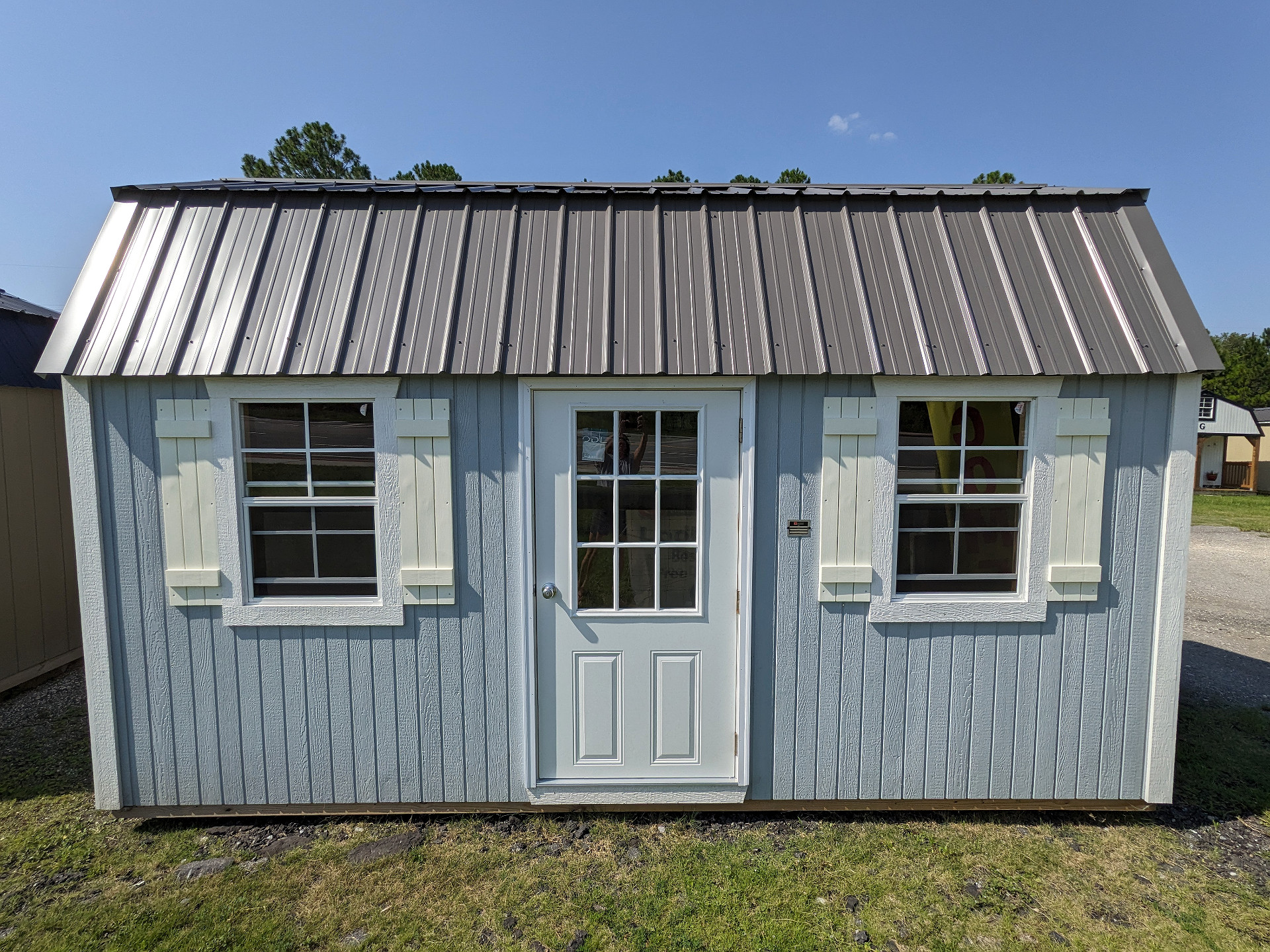 8x16 Side Lofted Barn at Graceland Storage Sheds and Buildings of Kingsland