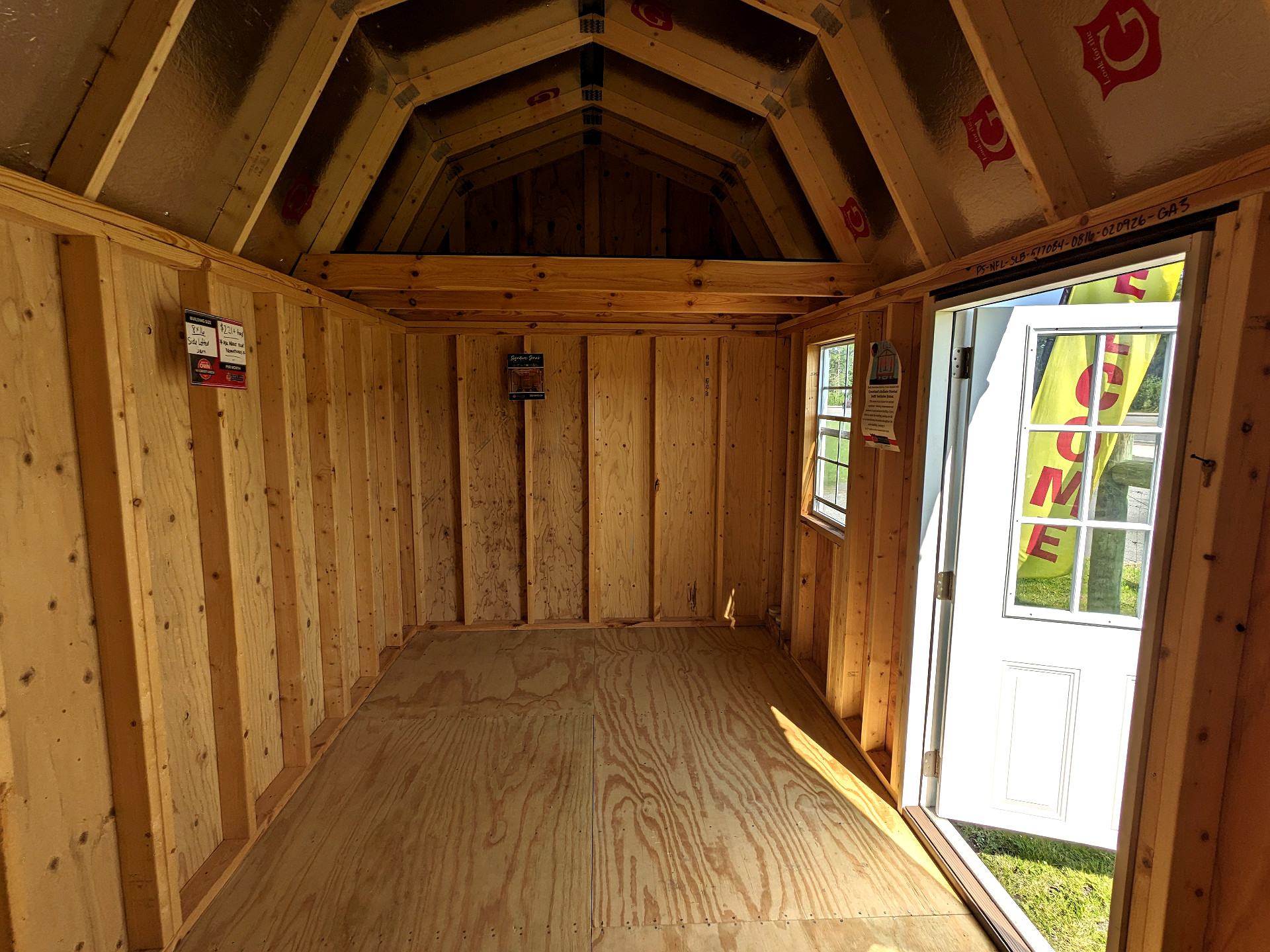 8x16 Side Lofted Barn at Graceland Storage Sheds and Buildings of Kingsland