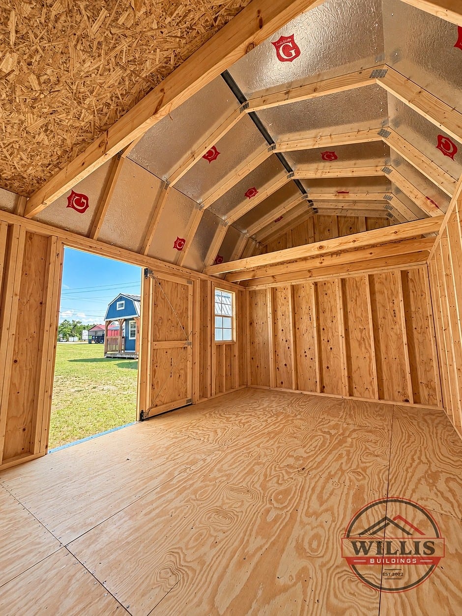 10x16 Side Lofted Barn at Willis Buildings