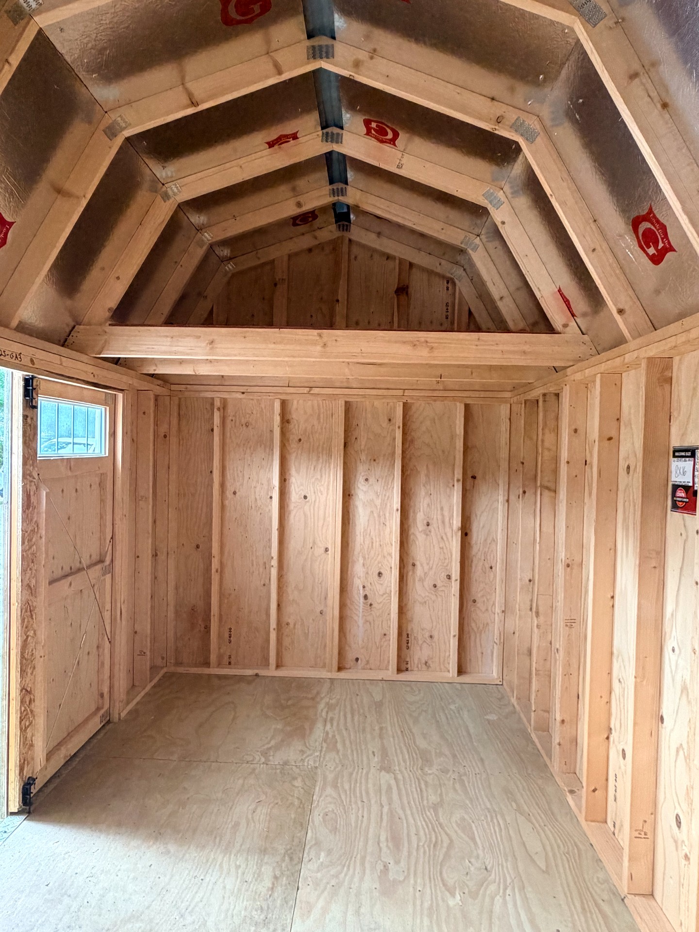 8x16 Side Lofted Barn at Graceland of Cumming