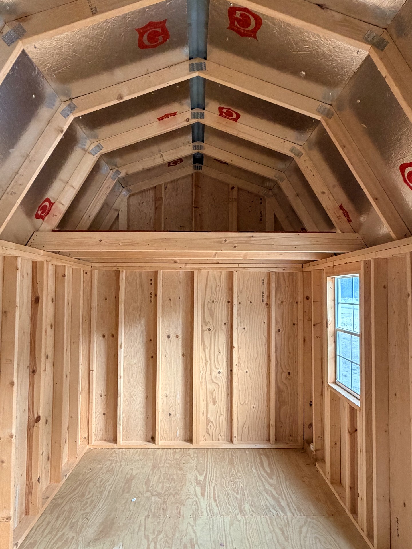 8x16 Side Lofted Barn at Graceland of Cumming