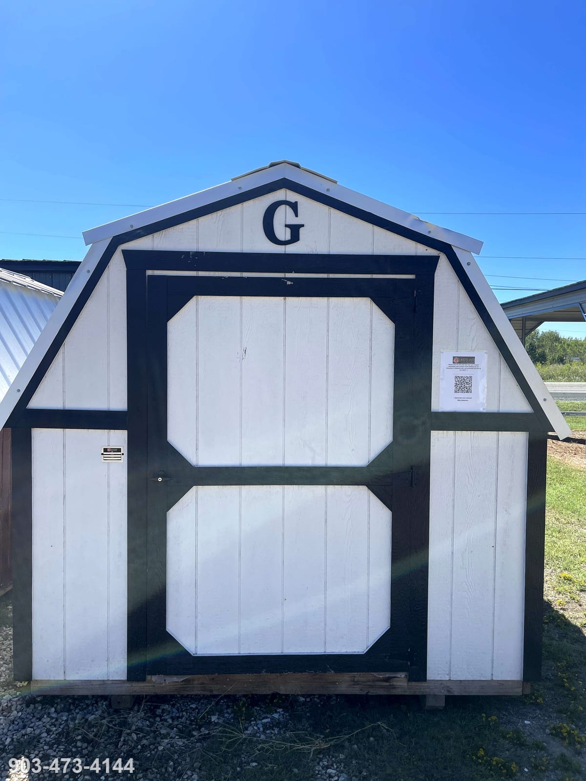 8x12 Barn at Tyler Lot- ETX Steel Tyler