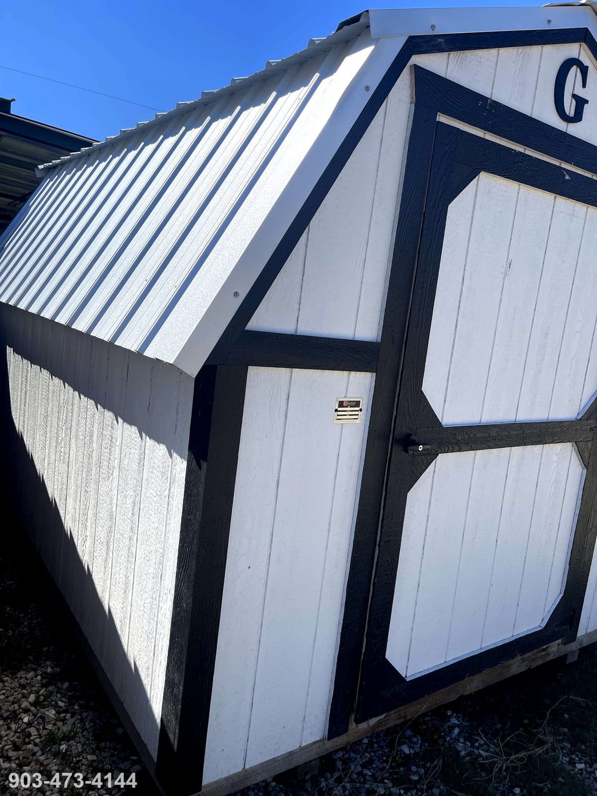 8x12 Barn at Tyler Lot- ETX Steel Tyler