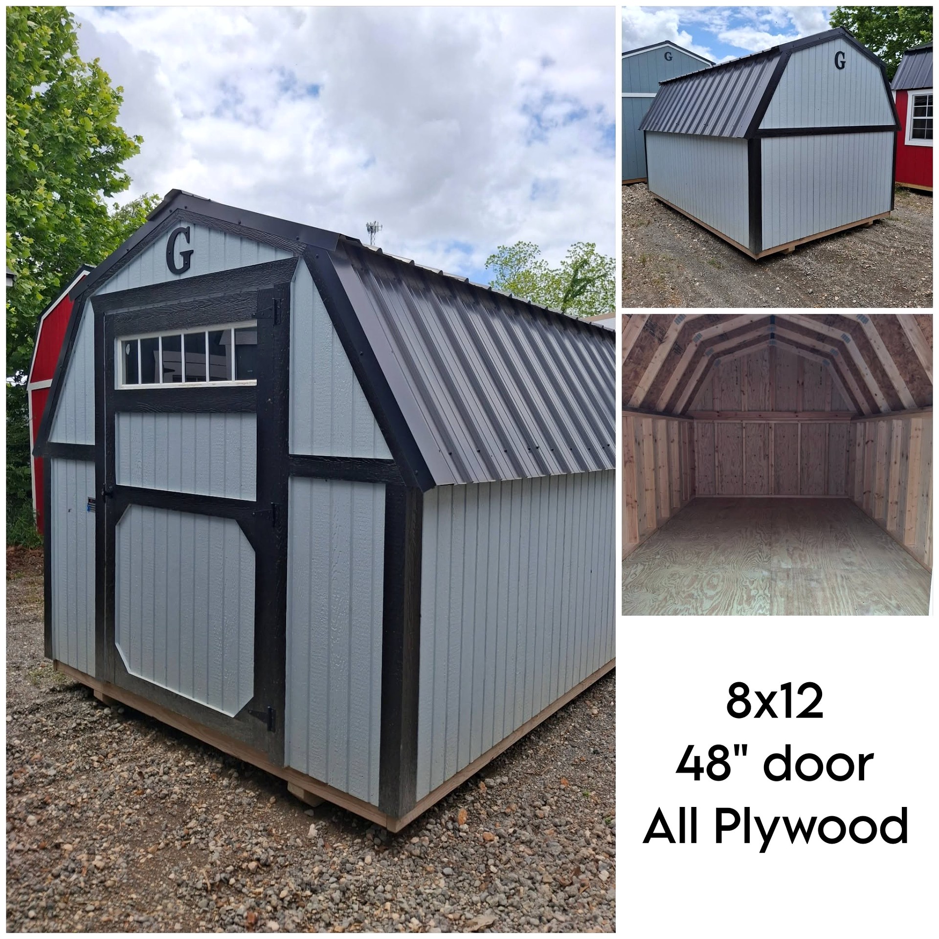 8x12 Barn at Kirbyville Lot - Essex Bros