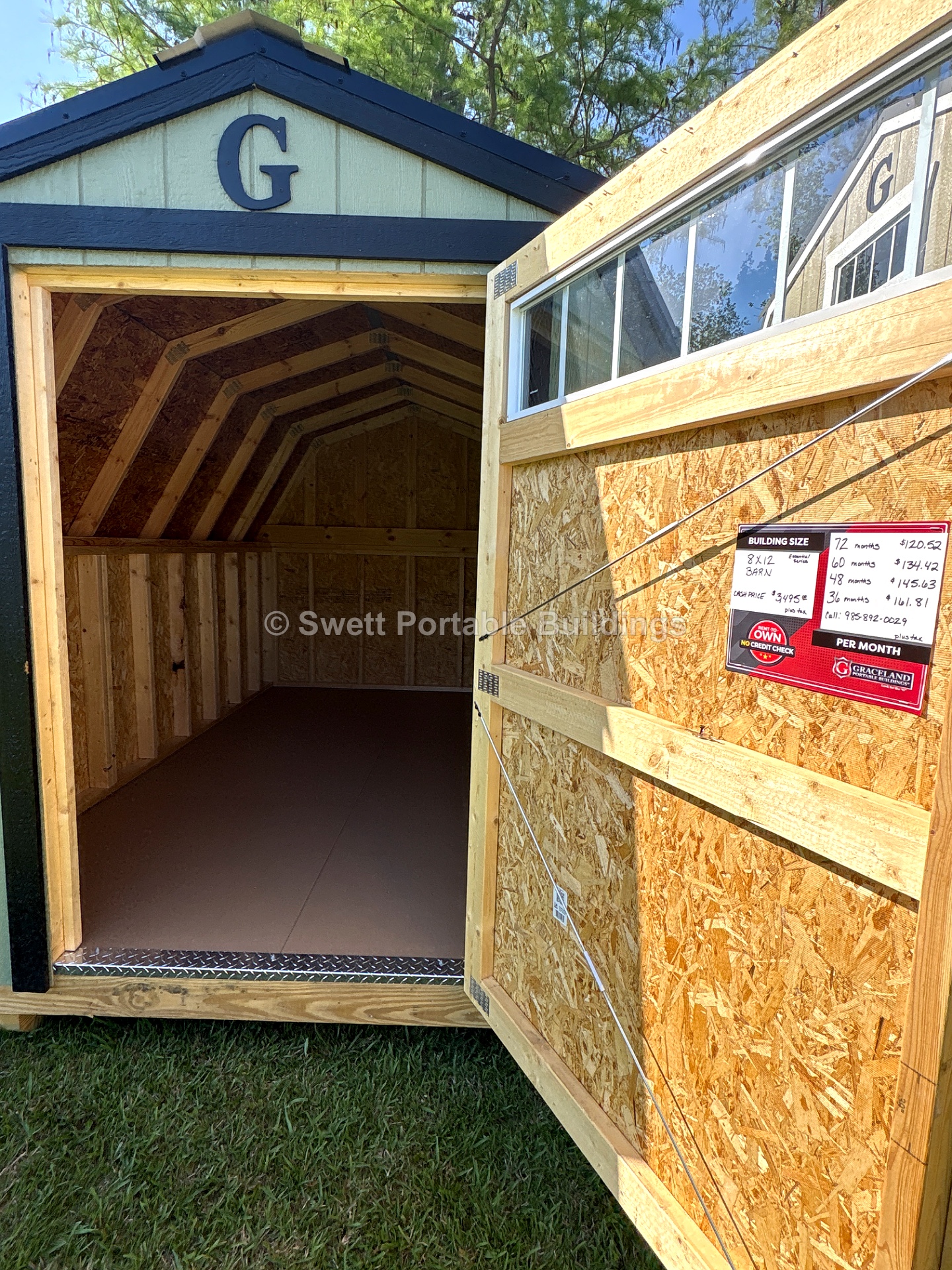 8x12 Barn at Swett Portable Buildings LLC