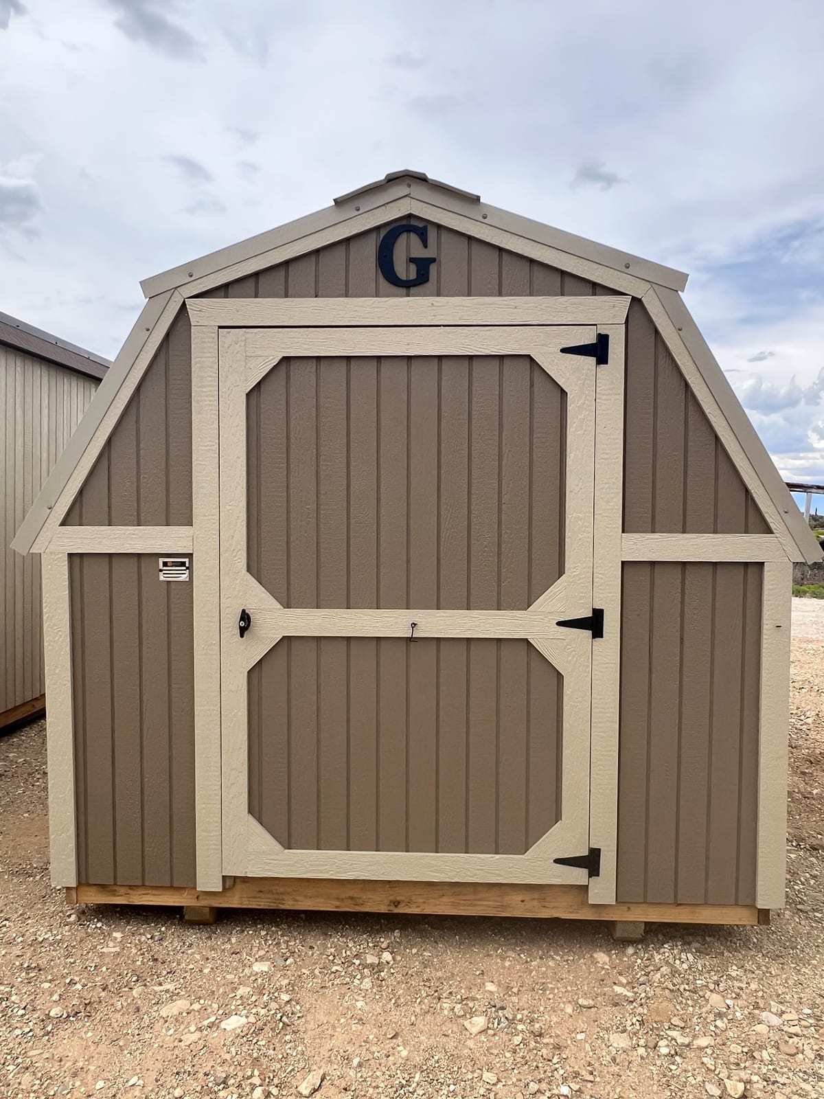 8x12 Barn at Graceland Portable Buildings Dealer, El Prado. Taos House & Stone