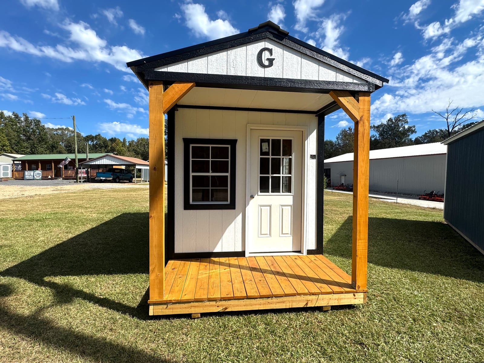 8x16 Cabin at Southern Ag Equipment, LLC - Saint Francisville, Louisiana