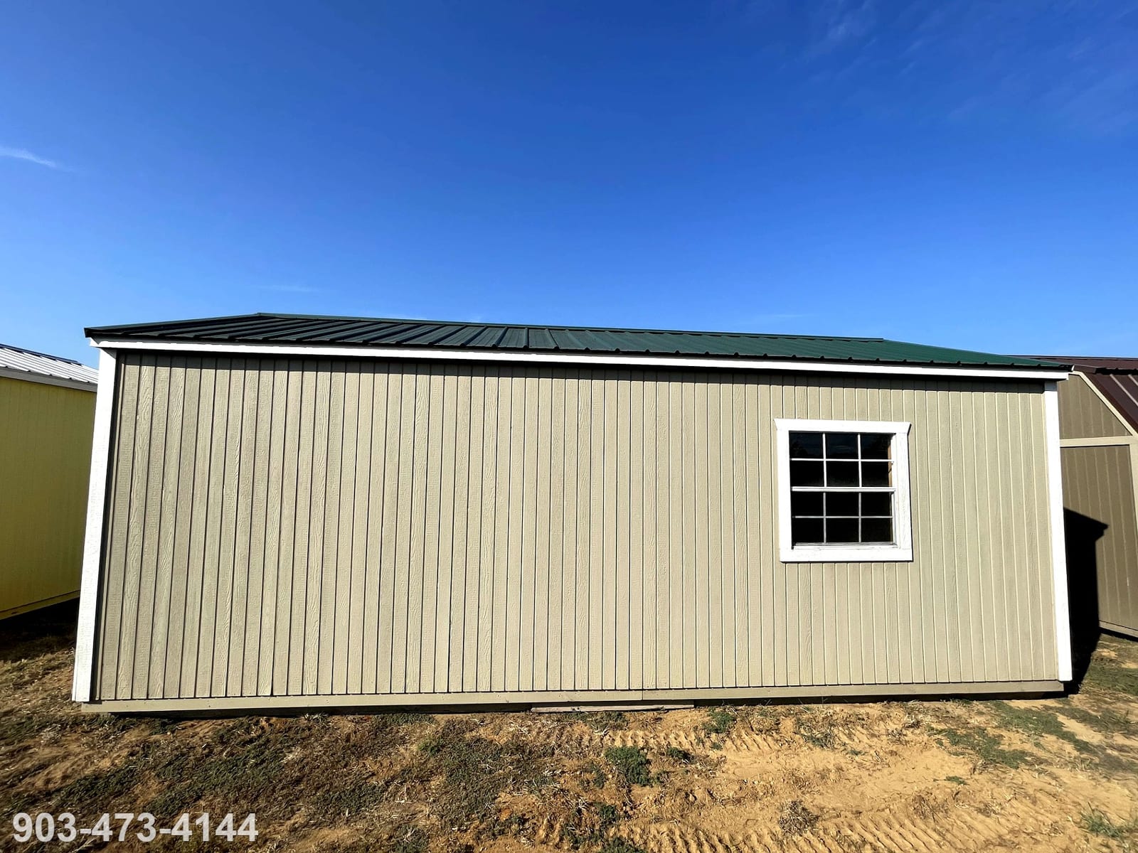 14x24 Corner Porch Cabin at Tyler Lot- ETX Steel Tyler