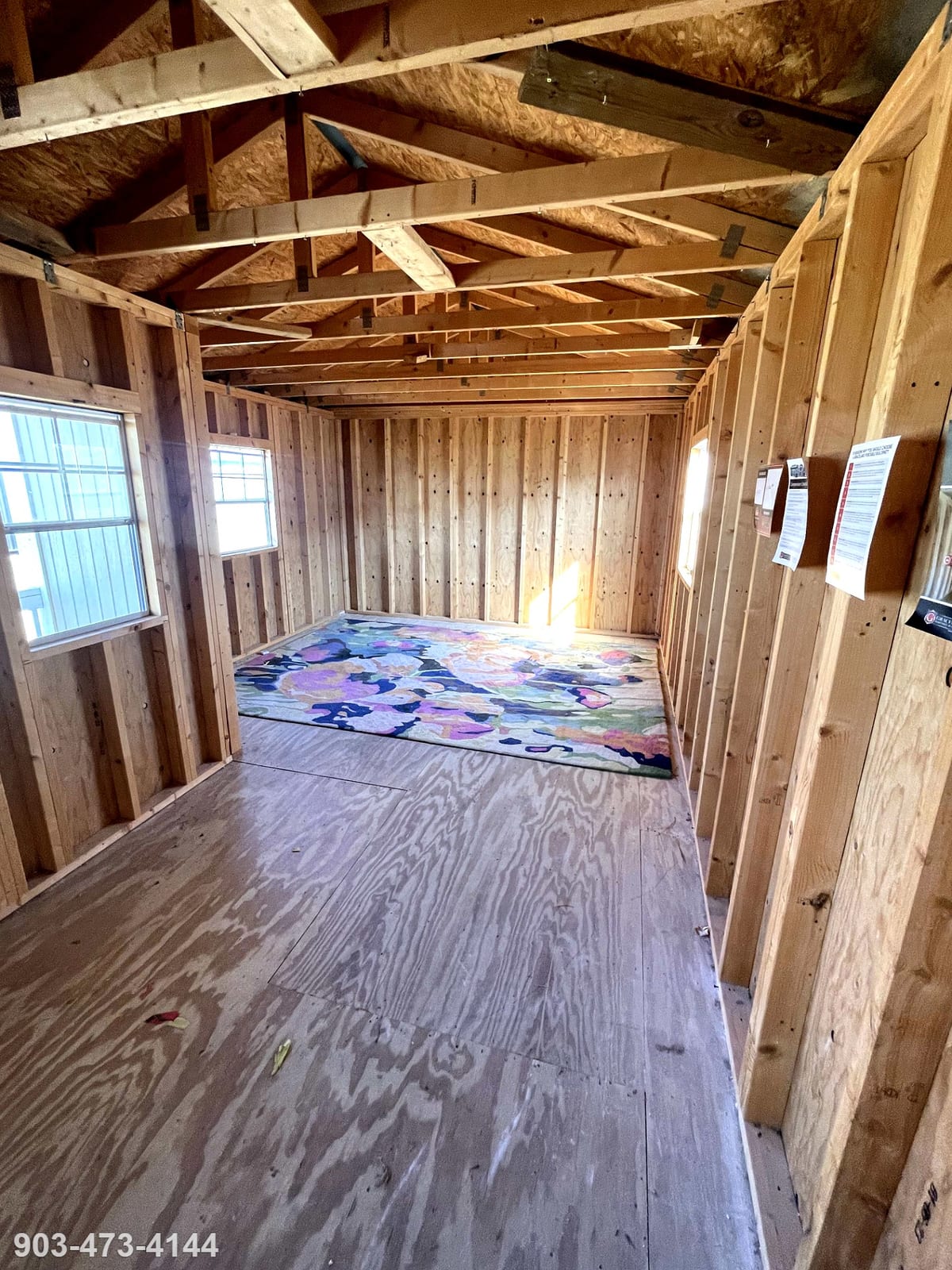 14x24 Corner Porch Cabin at Tyler Lot- ETX Steel Tyler