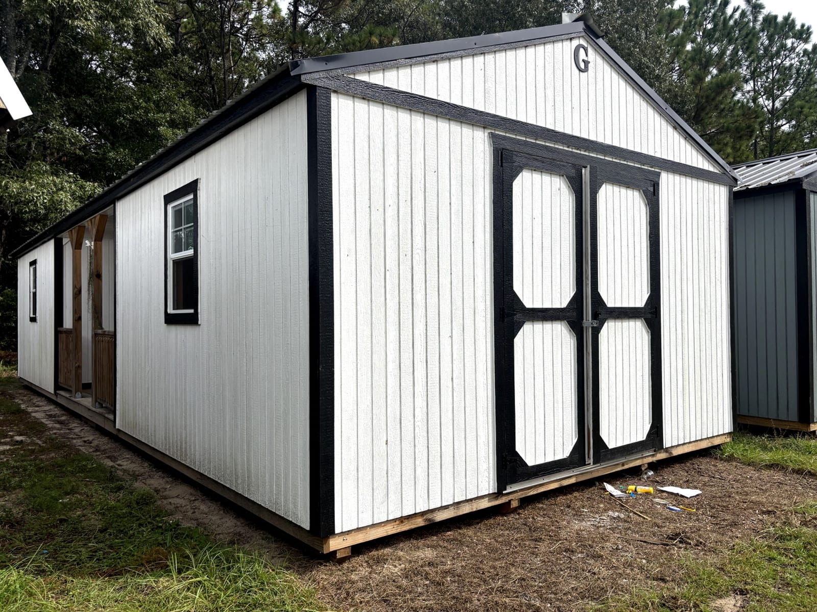 16x40 Corner Porch Cabin at Portable Buildings of Ravenel