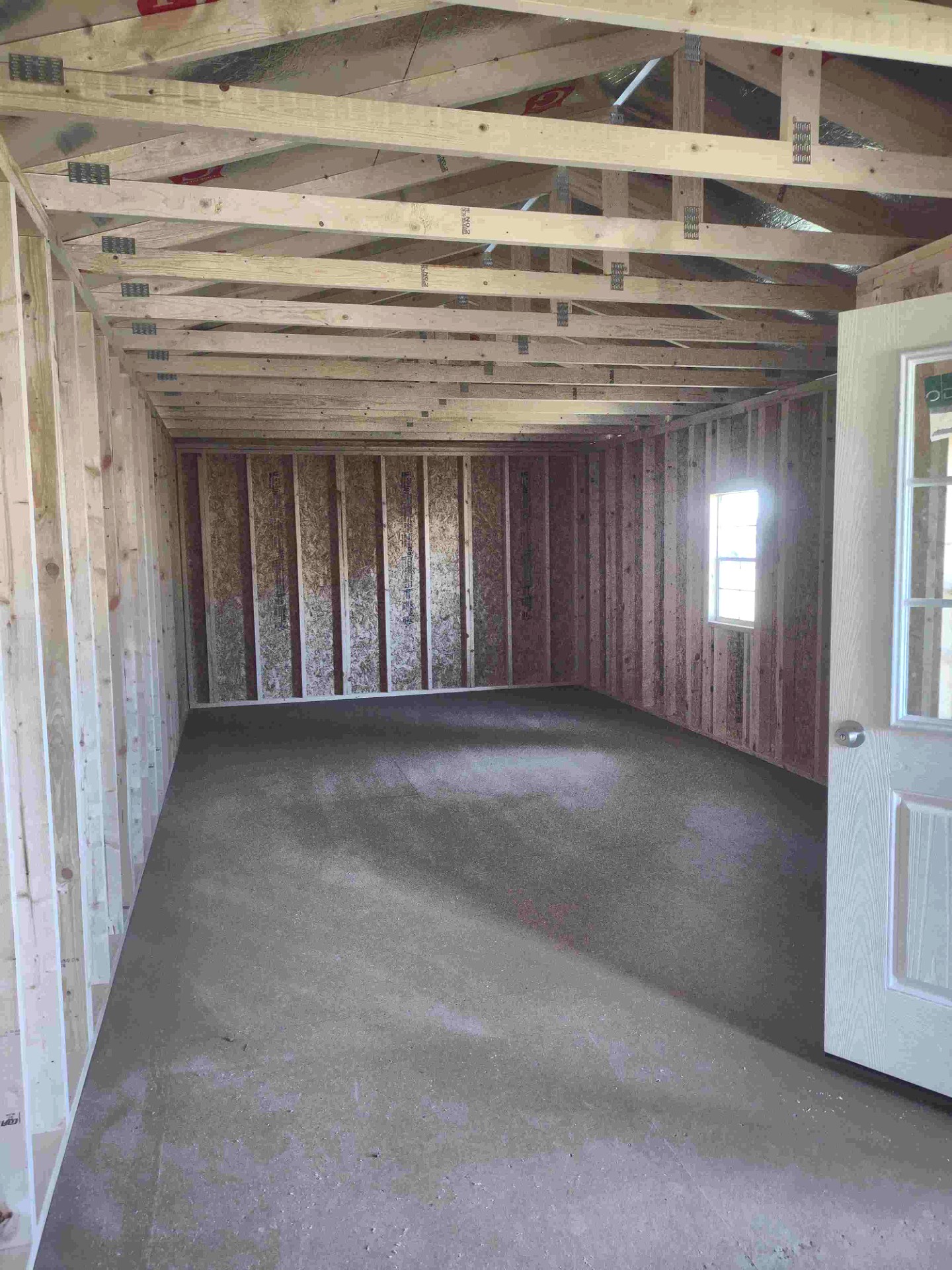 14x32 Corner Porch Cabin at Jimmy's Portable Buildings of Savannah, TN