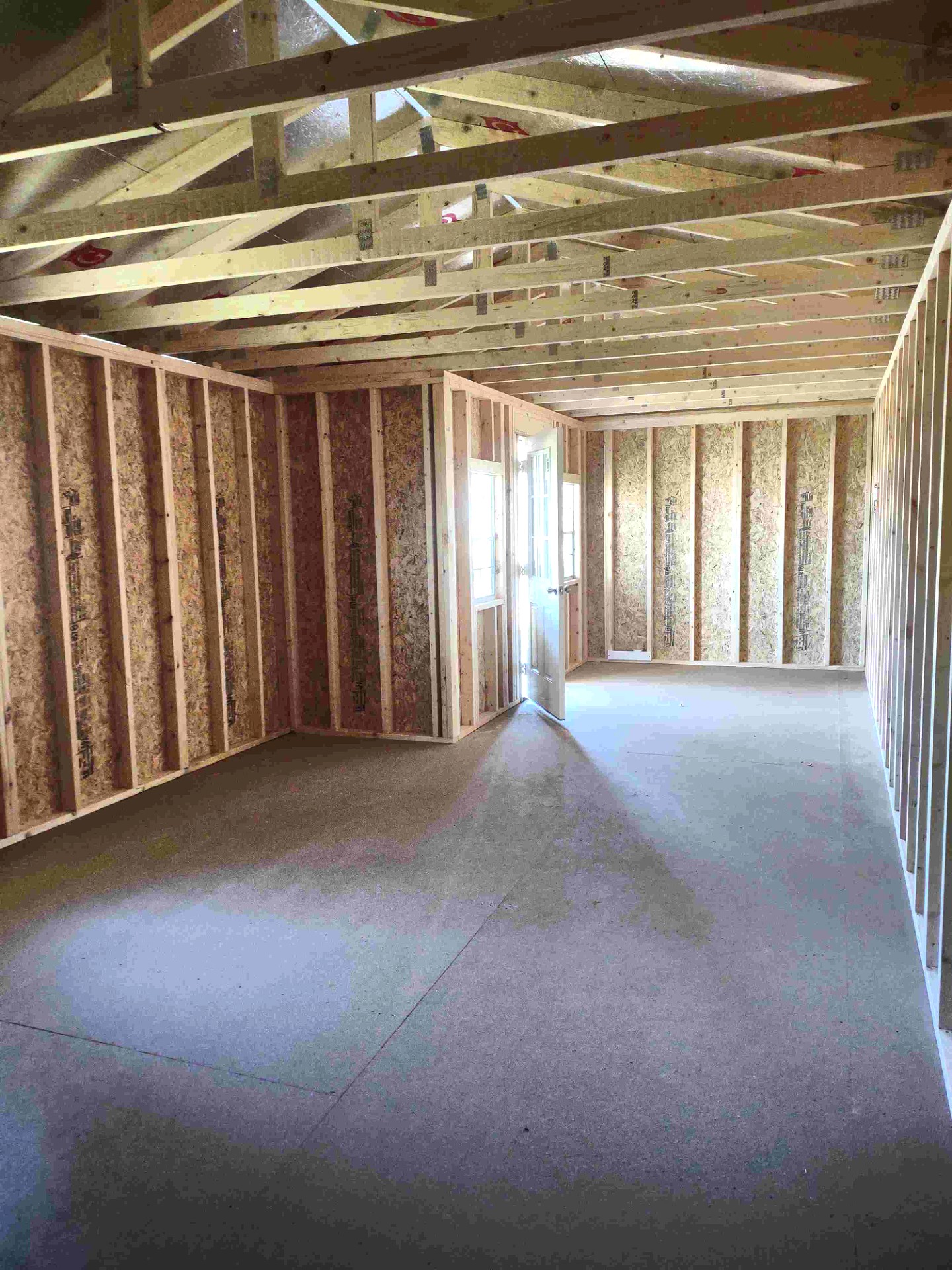 14x32 Corner Porch Cabin at Jimmy's Portable Buildings of Savannah, TN
