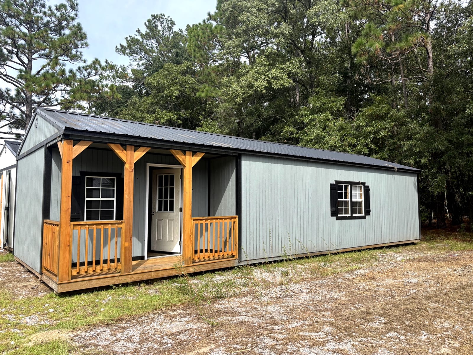 16x40 Corner Porch Cabin at Portable Buildings of Ravenel