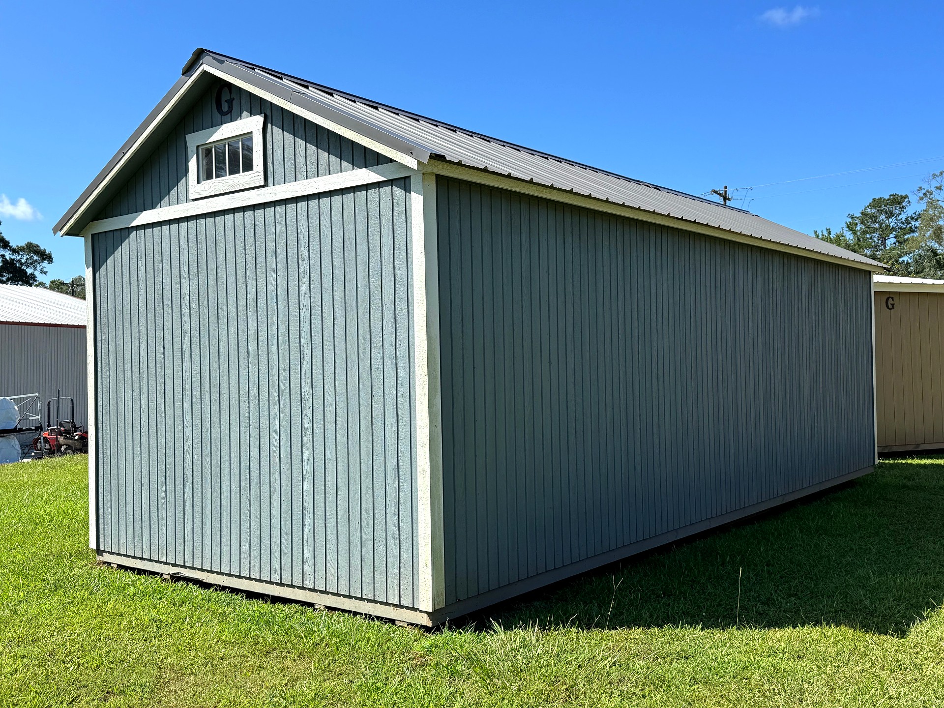12x28 Dormer Shed at Southern Ag Equipment, LLC - Saint Francisville, Louisiana