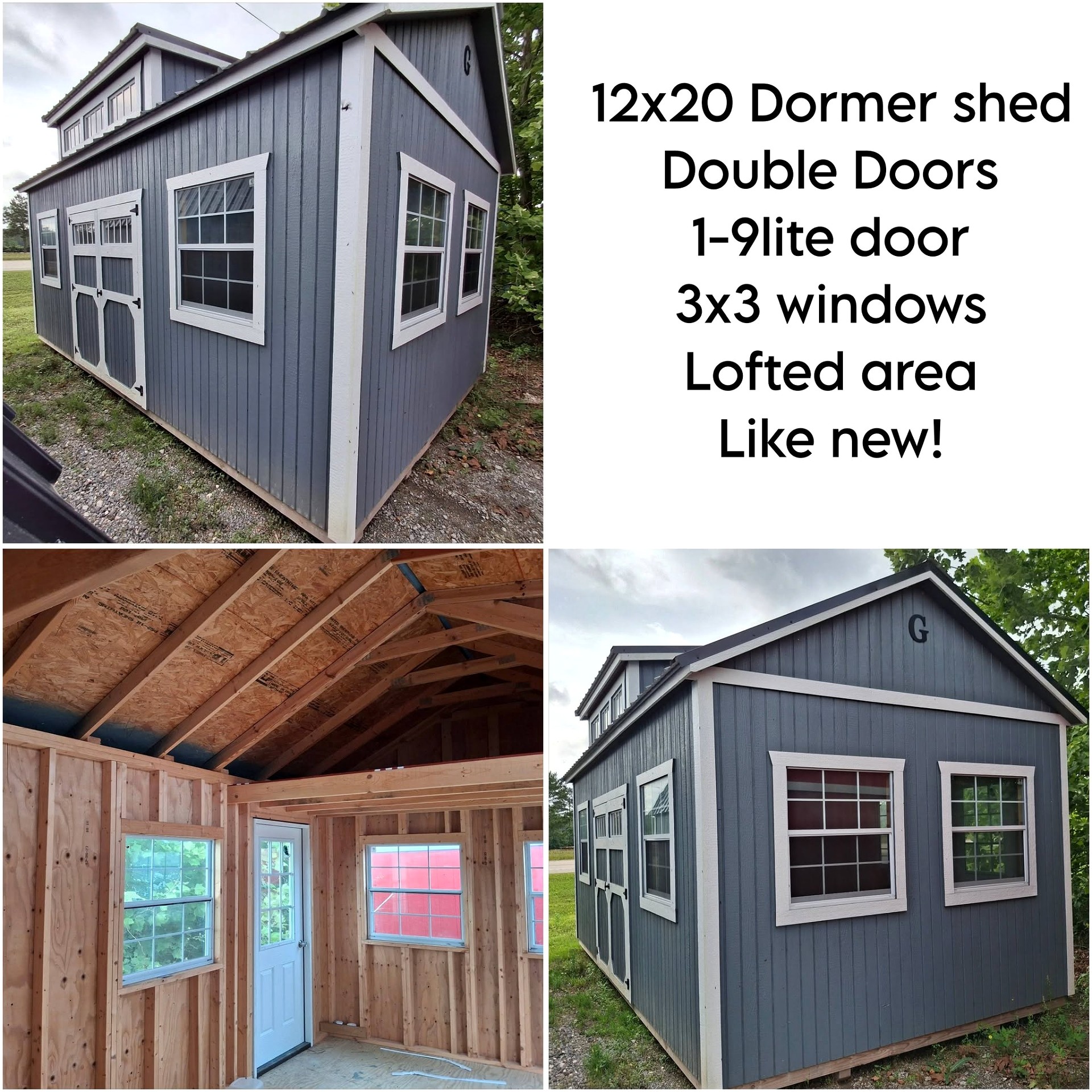 12x20 Dormer Shed at Kirbyville Lot - Essex Bros