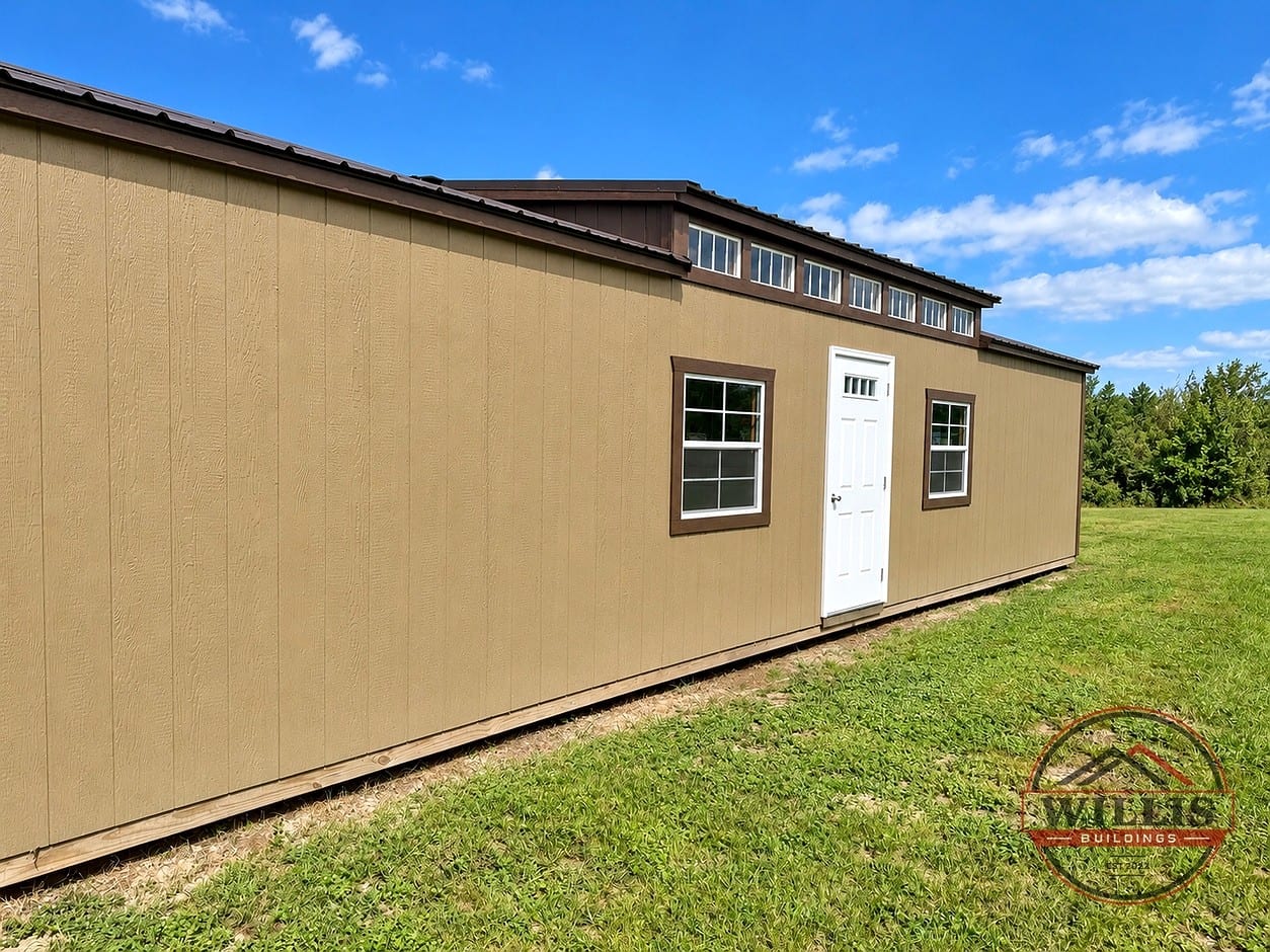 16x40 Dormer Shed Utility at Moultrie Lot- Willis Buildings