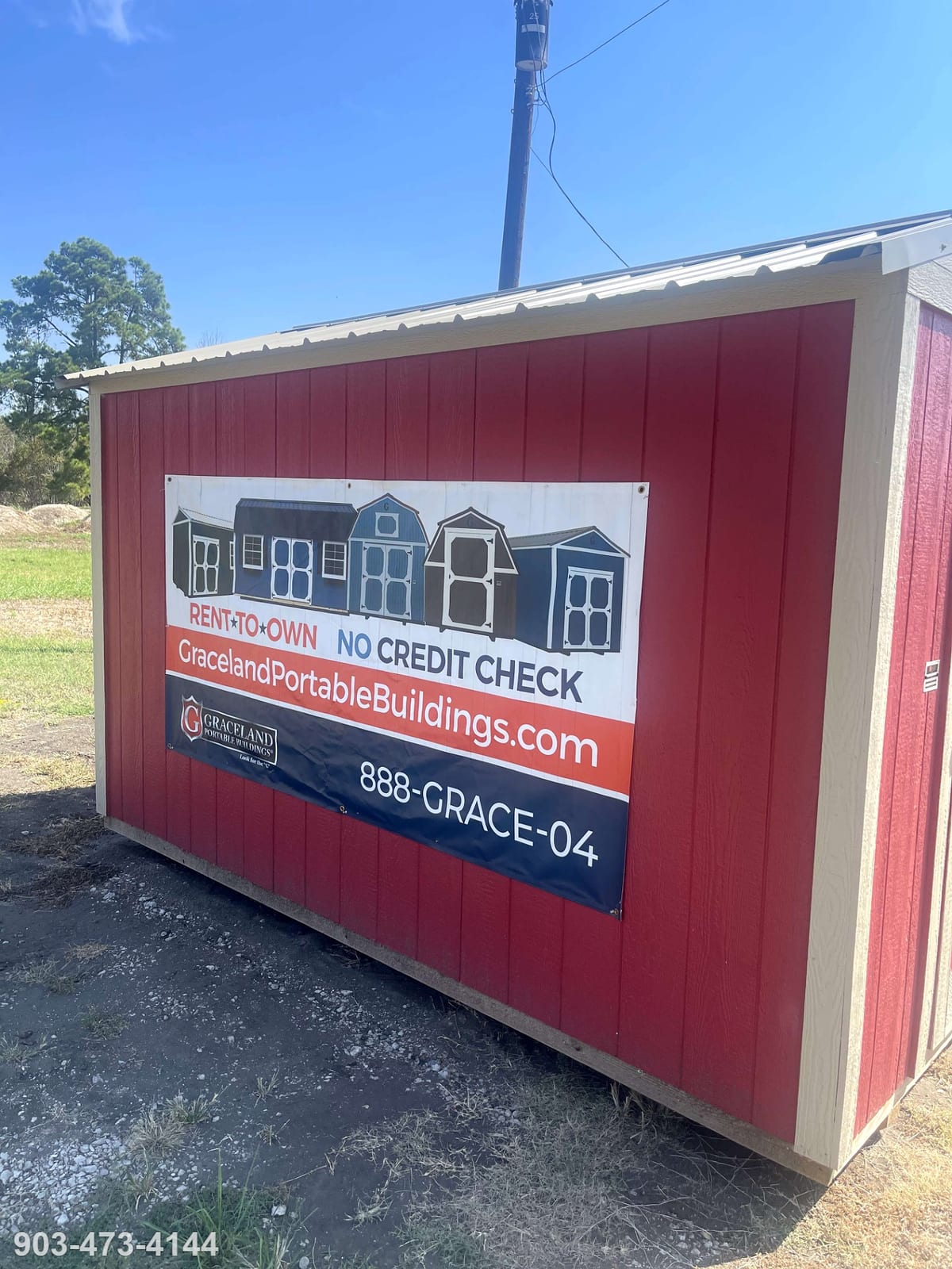 8x12 Econo Shed at Tyler Lot- ETX Steel Tyler