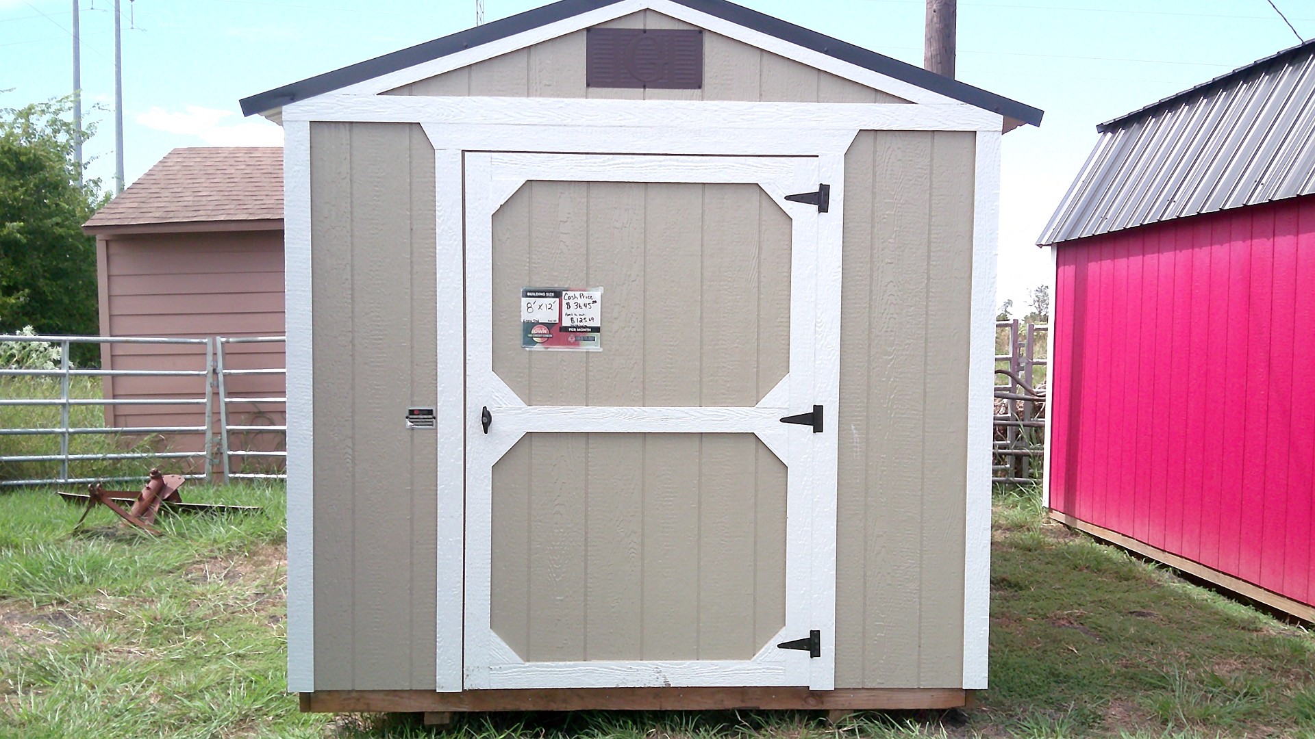 8x12 Econo Shed at Hill  Top Sales
