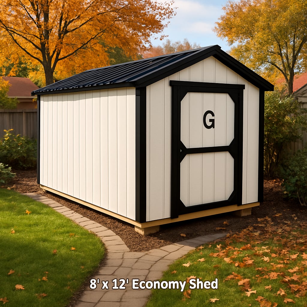 8x12 Econo Shed at ACE Buildings - Graceland of Corpus Christi