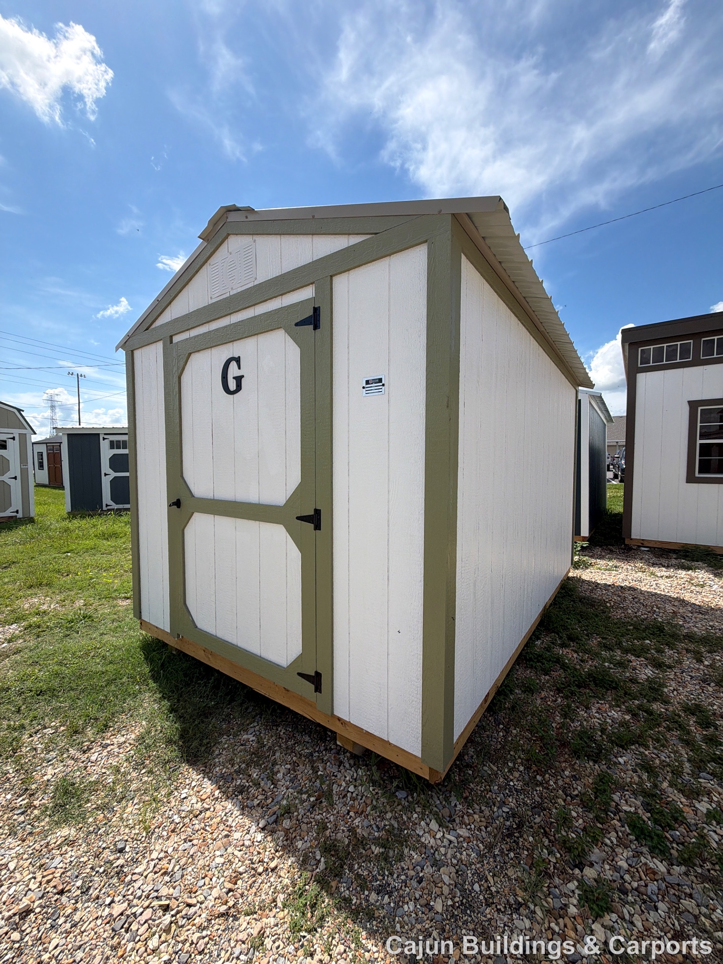 8x12 Econo Shed at Cajun Buildings and Carports