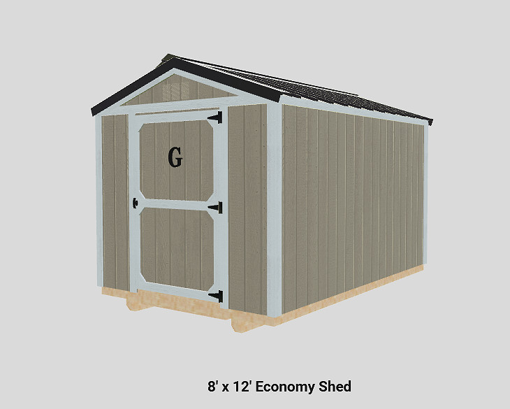 8x12 Econo Shed at Hill Top Sales