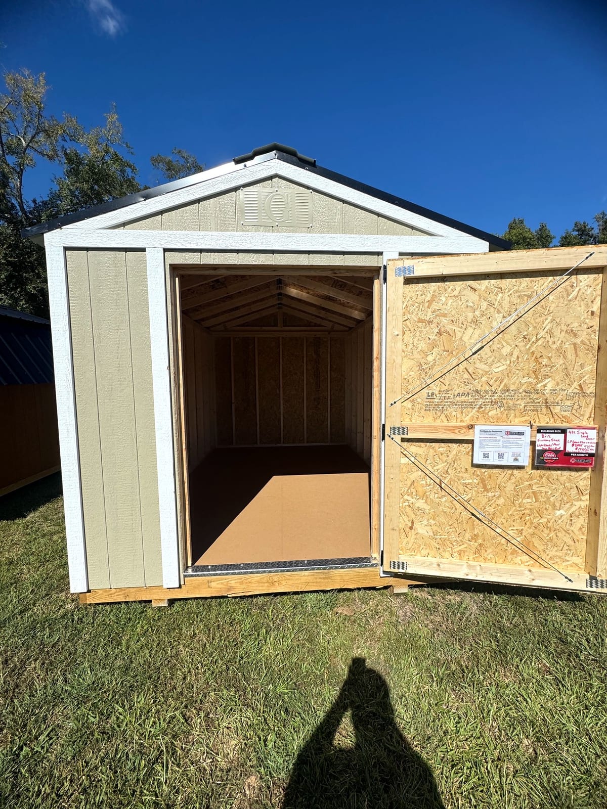 8x12 Econo Shed at Southern Ag Equipment, LLC - Saint Francisville, Louisiana