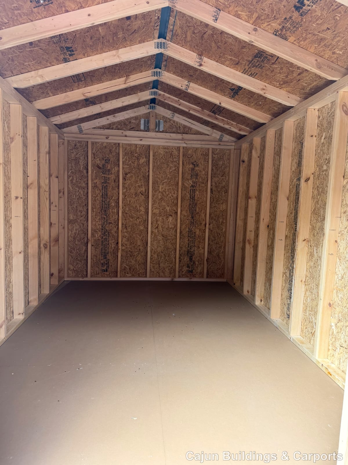 8x12 Econo Shed at Cajun Buildings and Carports