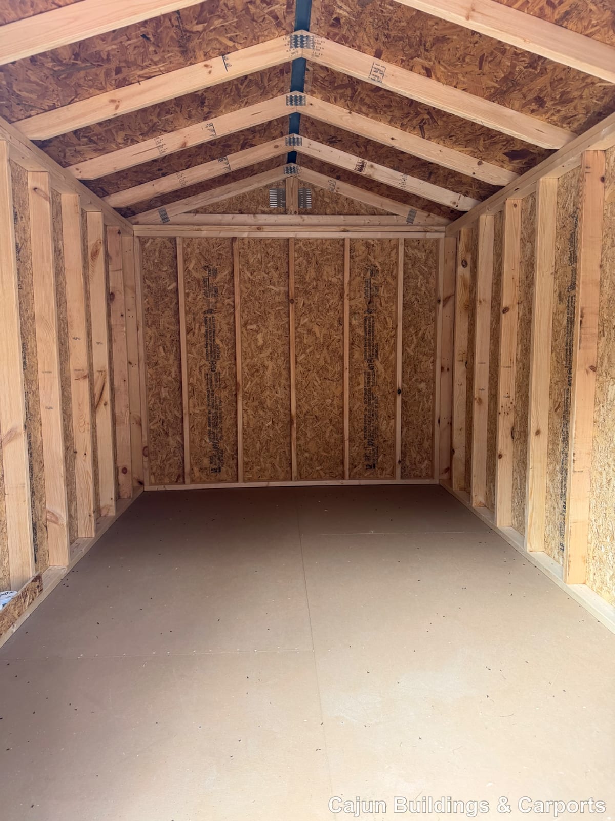 8x12 Econo Shed at Cajun Buildings and Carports